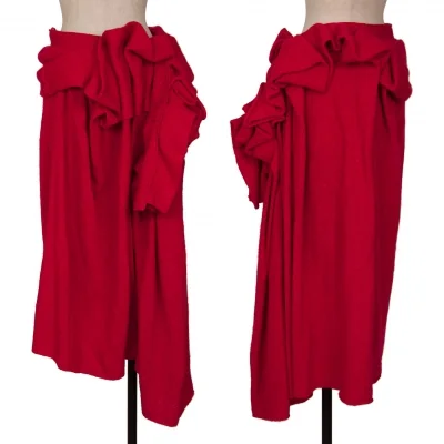 Yohji Yamamoto FEMME Wool Cotton Frill Knit Skirt