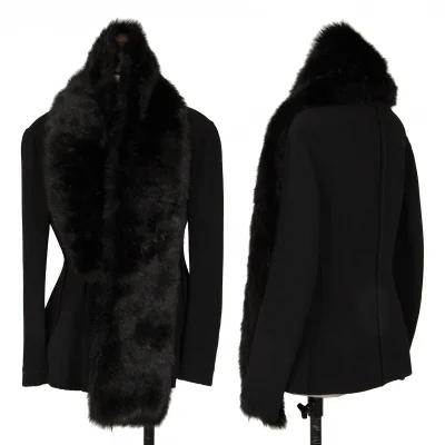 Yohji Yamamoto FEMME Wool Stitch Fur Jacket