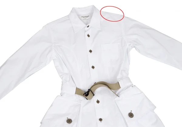 JUNYA WATANABE COMME des GARCONS Belted Pocket Shirt Dress K-129482_003
