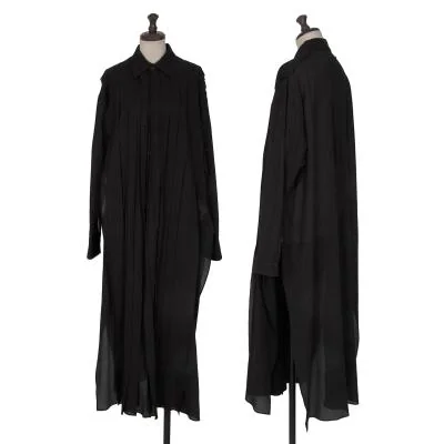 Yohji Yamamoto FEMME Cotton Pleated Shirt Dress
