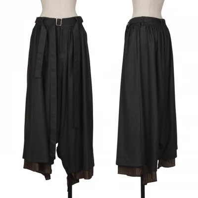LIMI feu Wool Poly Layered 2way Skirt Pants