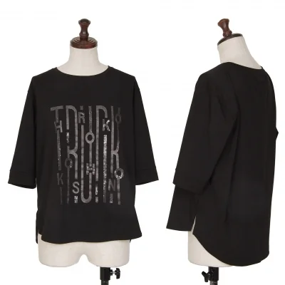 HIROKO KOSHINO TRUNK Sequins Glitter Printed T Shirt