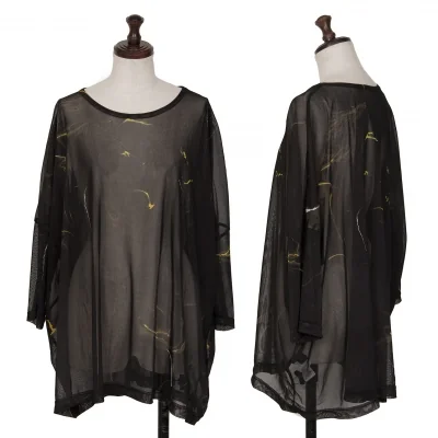 Y's Graphic Printed Mesh T Shirt
