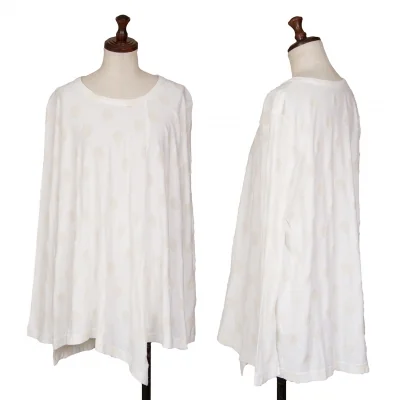 Y's Dot Jacquard Asymmetry T Shirt