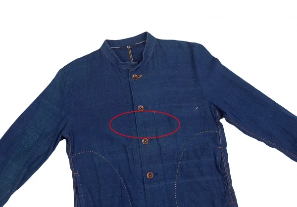 45rpm 45R 藍染スタンドカラーシャツジャケット 紺3 K-129524_003