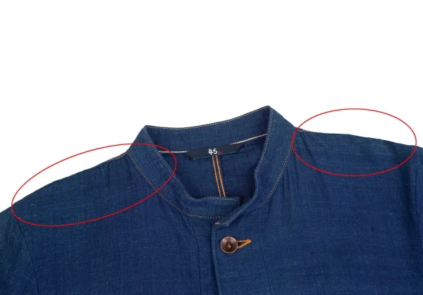 45rpm 45R 藍染スタンドカラーシャツジャケット 紺3 K-129524_005