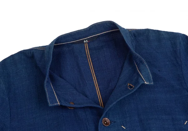 45rpm 45R 藍染スタンドカラーシャツジャケット 紺3 K-129524_008