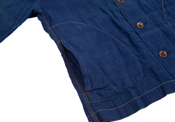 45rpm 45R 藍染スタンドカラーシャツジャケット 紺3 K-129524_013