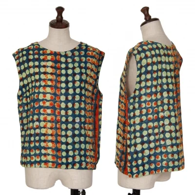 45R Cotton Linen Dot Sleeveless Shirt