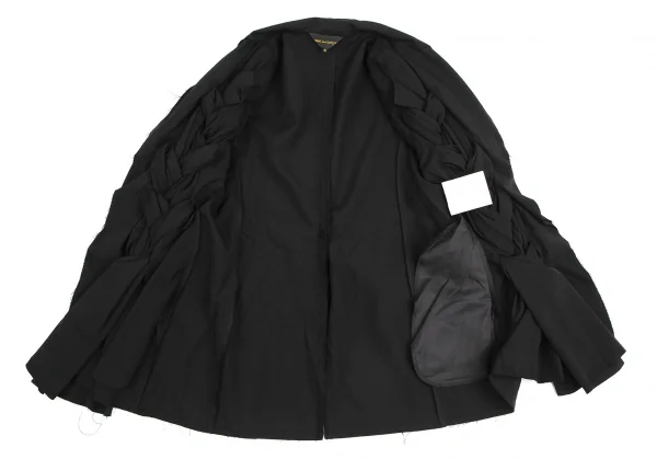 COMME des GARCONS Front Braided Cut-Off Buttonless Jacket K-129579_011