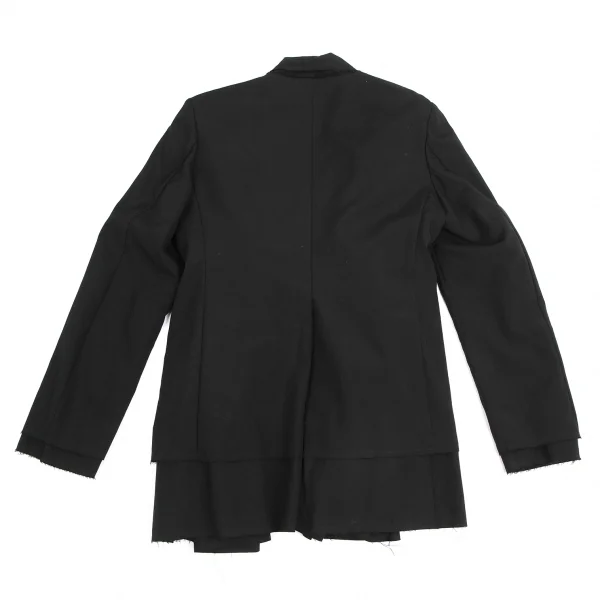 COMME des GARCONS Front Braided Cut-Off Buttonless Jacket K-129579_012