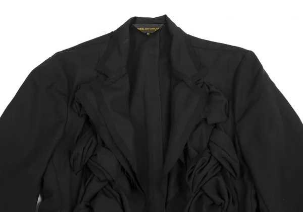 COMME des GARCONS Front Braided Cut-Off Buttonless Jacket K-129579_003
