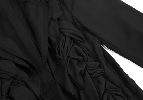 COMME des GARCONS Front Braided Cut-Off Buttonless Jacket K-129579_008