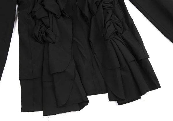 COMME des GARCONS Front Braided Cut-Off Buttonless Jacket K-129579_009