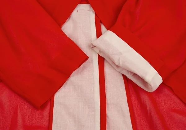 コムデギャルソンCOMME des GARCONSポリシフォンシースルーモーニングジャケット 赤M K-129582_011