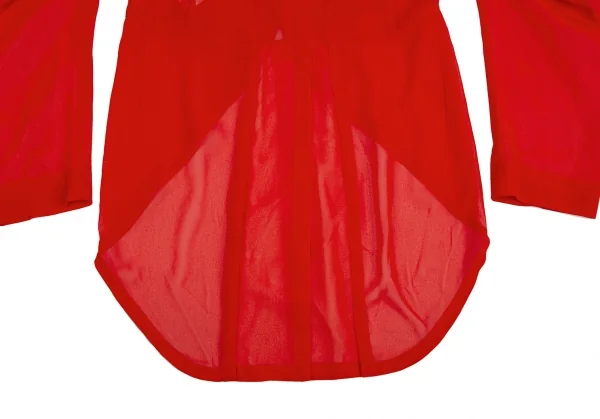 コムデギャルソンCOMME des GARCONSポリシフォンシースルーモーニングジャケット 赤M K-129582_014