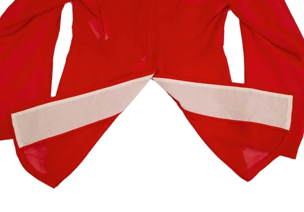 コムデギャルソンCOMME des GARCONSポリシフォンシースルーモーニングジャケット 赤M K-129582_015