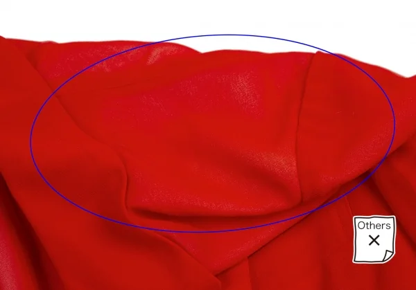 コムデギャルソンCOMME des GARCONSポリシフォンシースルーモーニングジャケット 赤M K-129582_004