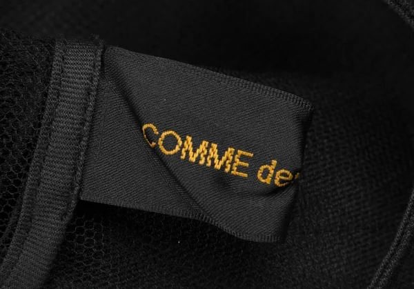 コムデギャルソンCOMME des GARCONS モチーフ装飾片袖メッシュトップス 黒S位 K-129584_018