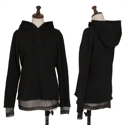 JUNYA WATANABE COMME des GARCONS Mesh Layered Knit Hoodie