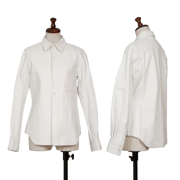 robe de chambre COMME des GARCONS Leather Shirt White M K-129623_001