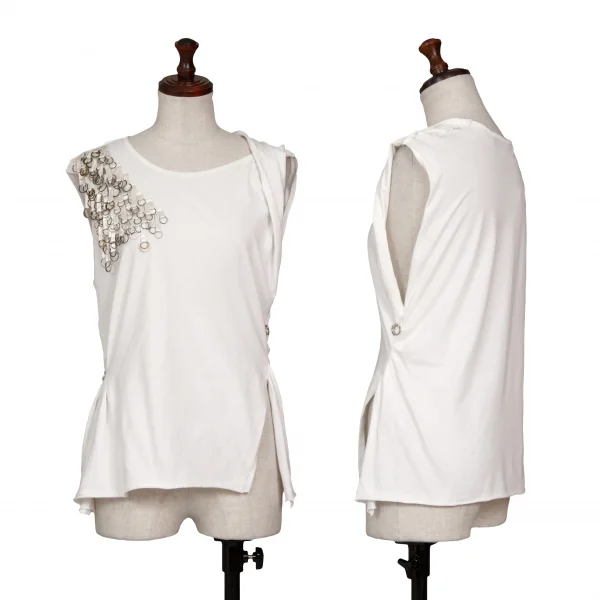 SPORTMAX CODE Ring Decoration Sleeveless Top White M K-129626_001
