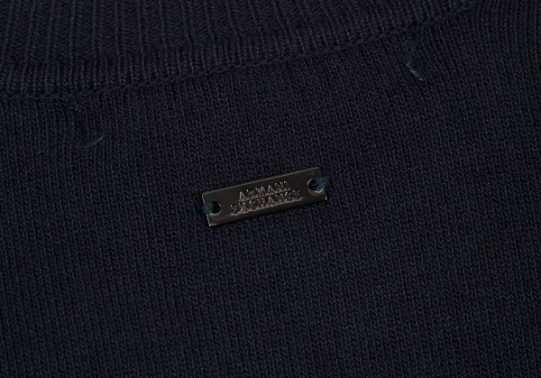 アルマーニエクスチェンジARMANI EXCHANGE ボーダースリーブVネックニット 紺黄他XS K-129634_011