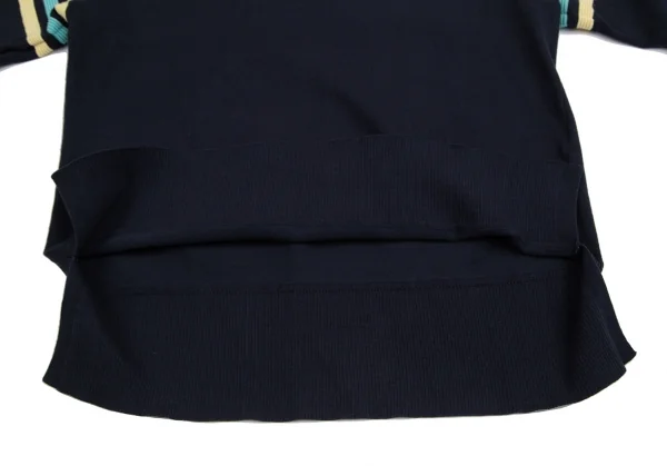 アルマーニエクスチェンジARMANI EXCHANGE ボーダースリーブVネックニット 紺黄他XS K-129634_009
