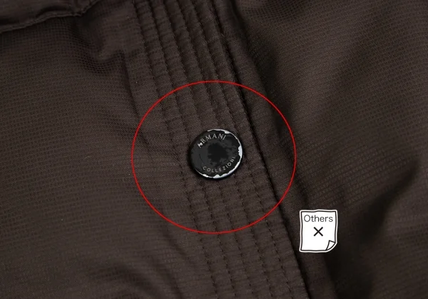 アルマーニコレツィオーニARMANI COLLEZIONI 襟デザインダウンコート 茶44 K-129636_011