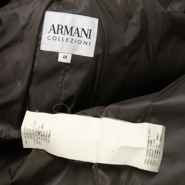 アルマーニコレツィオーニARMANI COLLEZIONI 襟デザインダウンコート 茶44 K-129636_020
