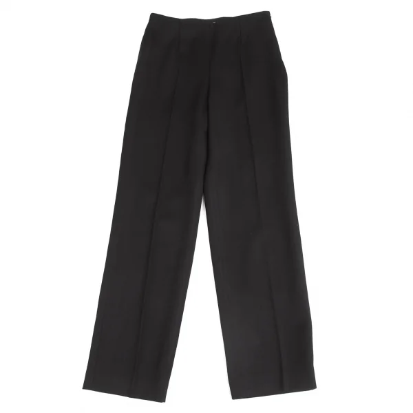 エンポリオアルマーニEMPORIO ARMANI ウールセンターシームストレートパンツ 黒36 K-129645_001