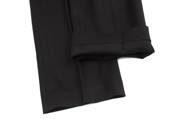 エンポリオアルマーニEMPORIO ARMANI ウールセンターシームストレートパンツ 黒36 K-129645_006