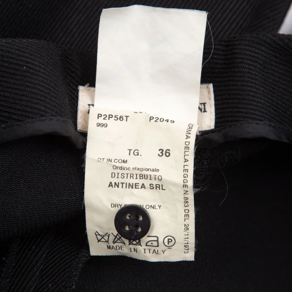 エンポリオアルマーニEMPORIO ARMANI ウールセンターシームストレートパンツ 黒36 K-129645_009