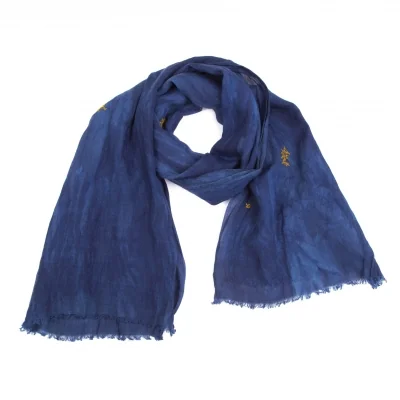 45rpm 45R Dyed Flower Embroidery Stole
