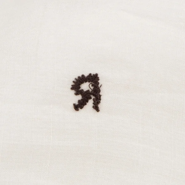 45R 刺繍のストール 45rpm 45R シーチング花刺繍ストール 生成 | DCブランド古着通販