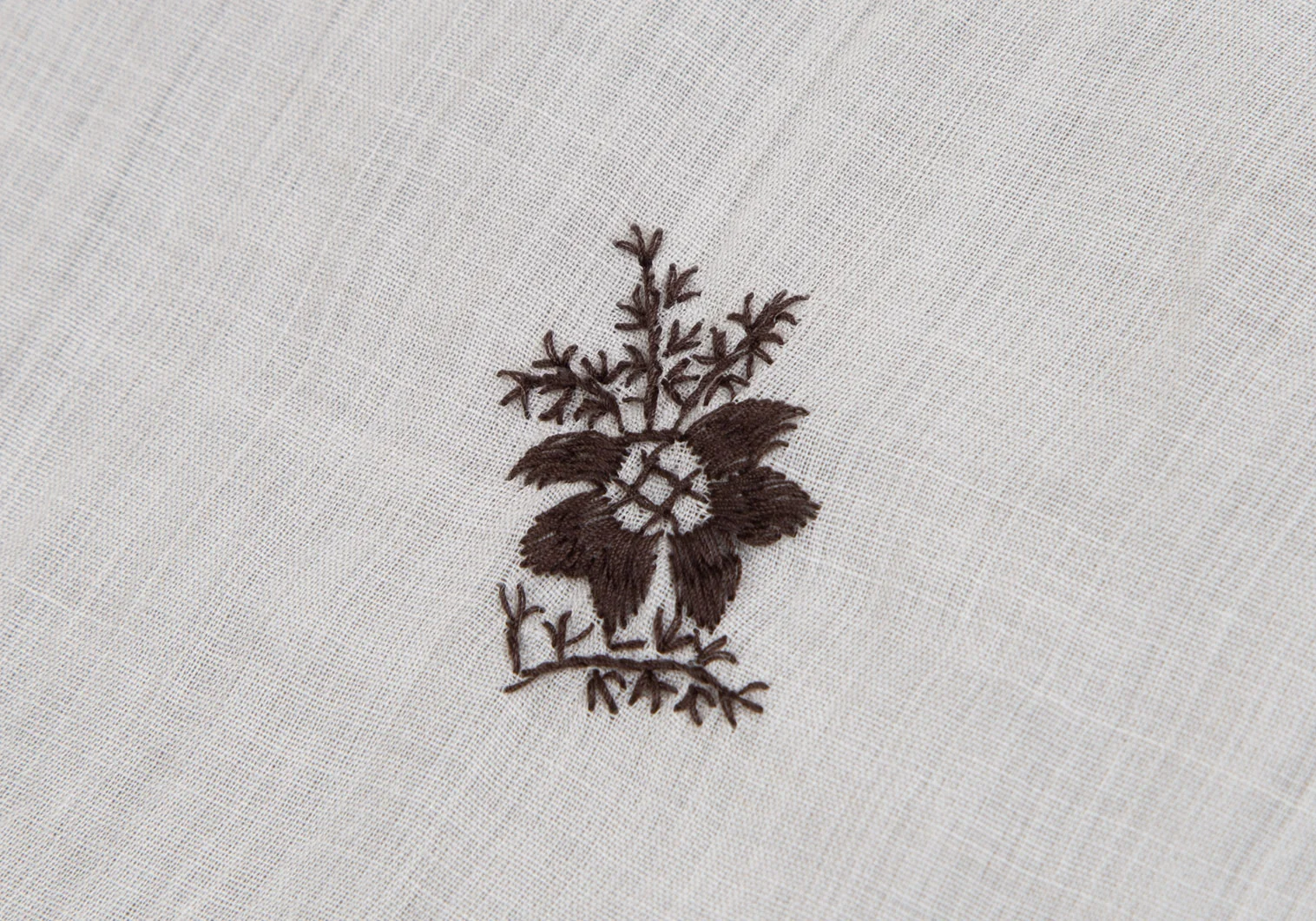 45R 刺繍のストール 45rpm 45R シーチング花刺繍ストール 生成 | DCブランド古着通販