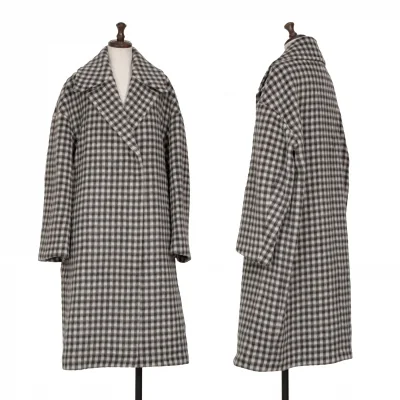 N°21 NUMERO VENTUNO Alpaca Blend Check Coat