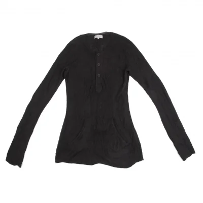 Yohji Yamamoto POUR HOMME Henley Neck Knit Sweater