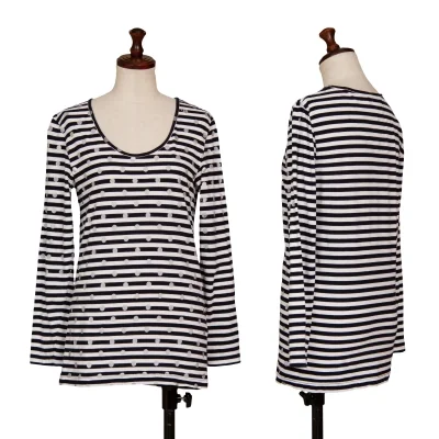 Y's Foil Dot Printed Stripe T Shirt