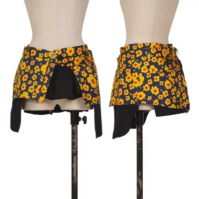 tricot COMME des GARCONS Floral Printed Wrap Over Skirt