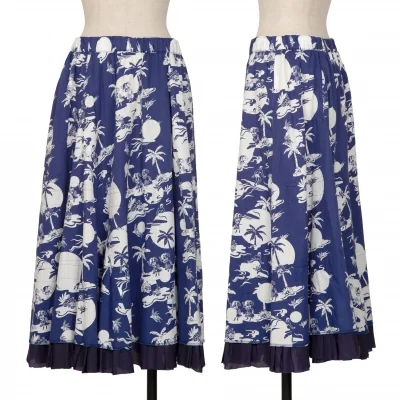 COMME des GARCONS Aloha Printed Frill Lining Skirt