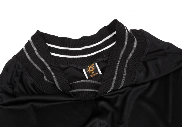 ジャンポールゴルチエ ソレイユJean Paul GAULTIER SOLEIL ストレッチレーヨンリブ切替フレアパンツ 黒白S K-129767_004