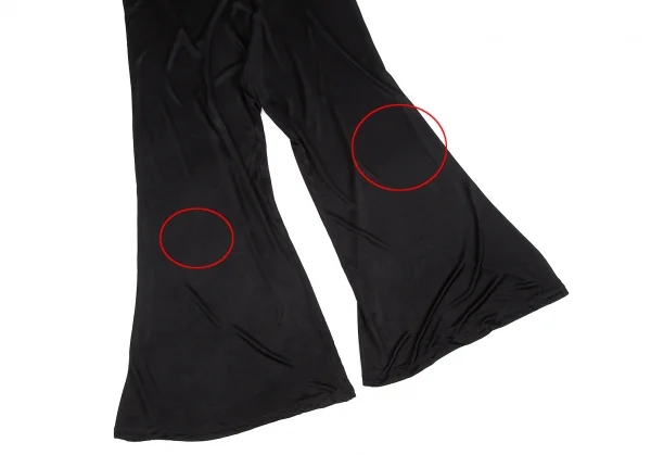 ジャンポールゴルチエ ソレイユJean Paul GAULTIER SOLEIL ストレッチレーヨンリブ切替フレアパンツ 黒白S K-129767_005