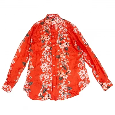 Jean Paul GAULTIER monsieur Floral Printed Rayon Silk Shirt