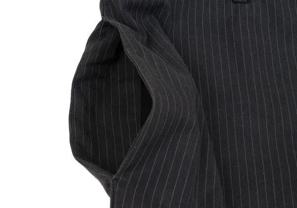 ジャンポールゴルチエ ムッシュJean Paul GAULTIER monsieur コットンストライプペイントパンツ 紺白46 K-129770_003