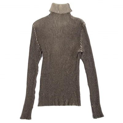Jean-Paul GAULTIER HOMME Lame Turtle Neck Rib Knit Sweater