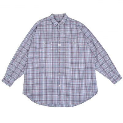 Papas Cotton Point Embroidery Check Long Sleeve Shirt