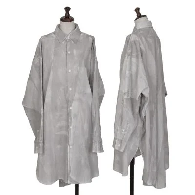 Y's Cotton Dyed Stripe Long Shirt