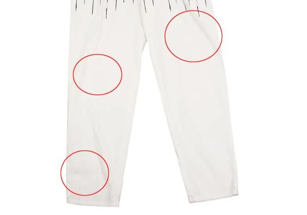 ジャンポールゴルチエJean Paul GAULTIER ストライプペイントウエストゴムパンツ 白黒44 K-129886_010
