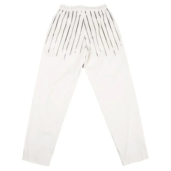 ジャンポールゴルチエJean Paul GAULTIER ストライプペイントウエストゴムパンツ 白黒44 K-129886_015